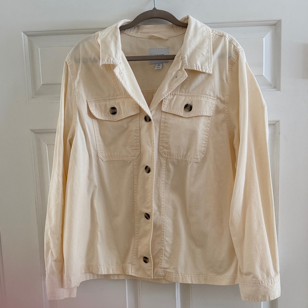 Old Navy Women's Cream Utility Jacket